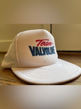 Vintage Team Valvoline White Foam Trucker Hat
